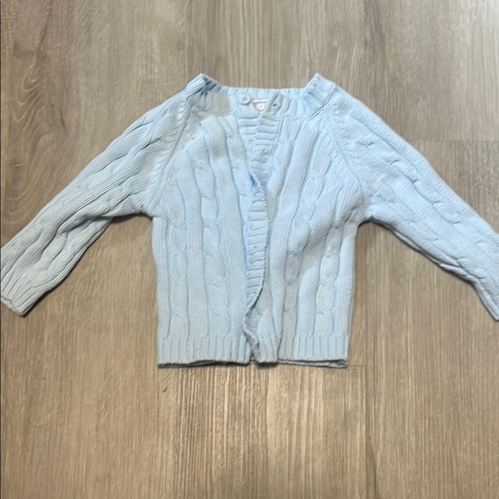 Light Blue Cable Knit Girl’s Sweater